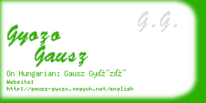 gyozo gausz business card